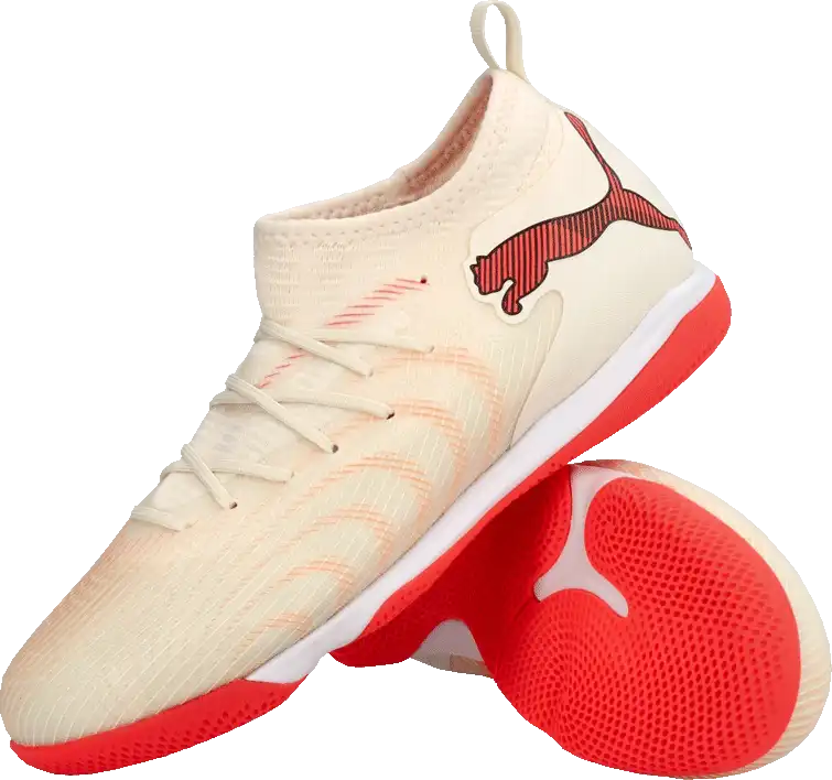 Dětské sálové kopačky Puma Future 9 Match IN béžové