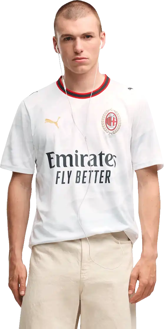Pánský venkovní fotbalový dres Puma AC Milan 26/27 bílý