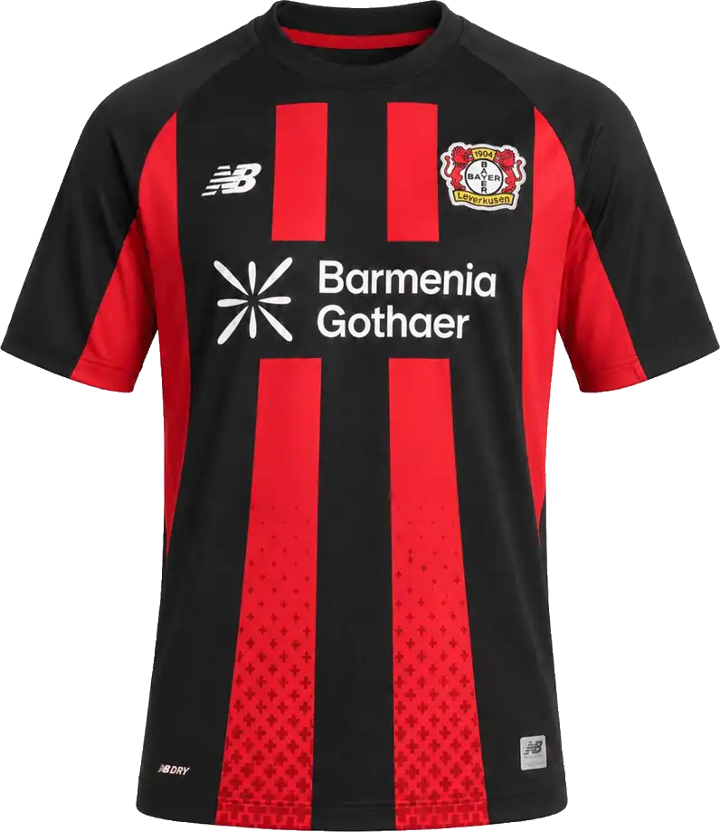 Pánský domácí dres New Balance Bayer Leverkusen 26/27 červeno-černý
