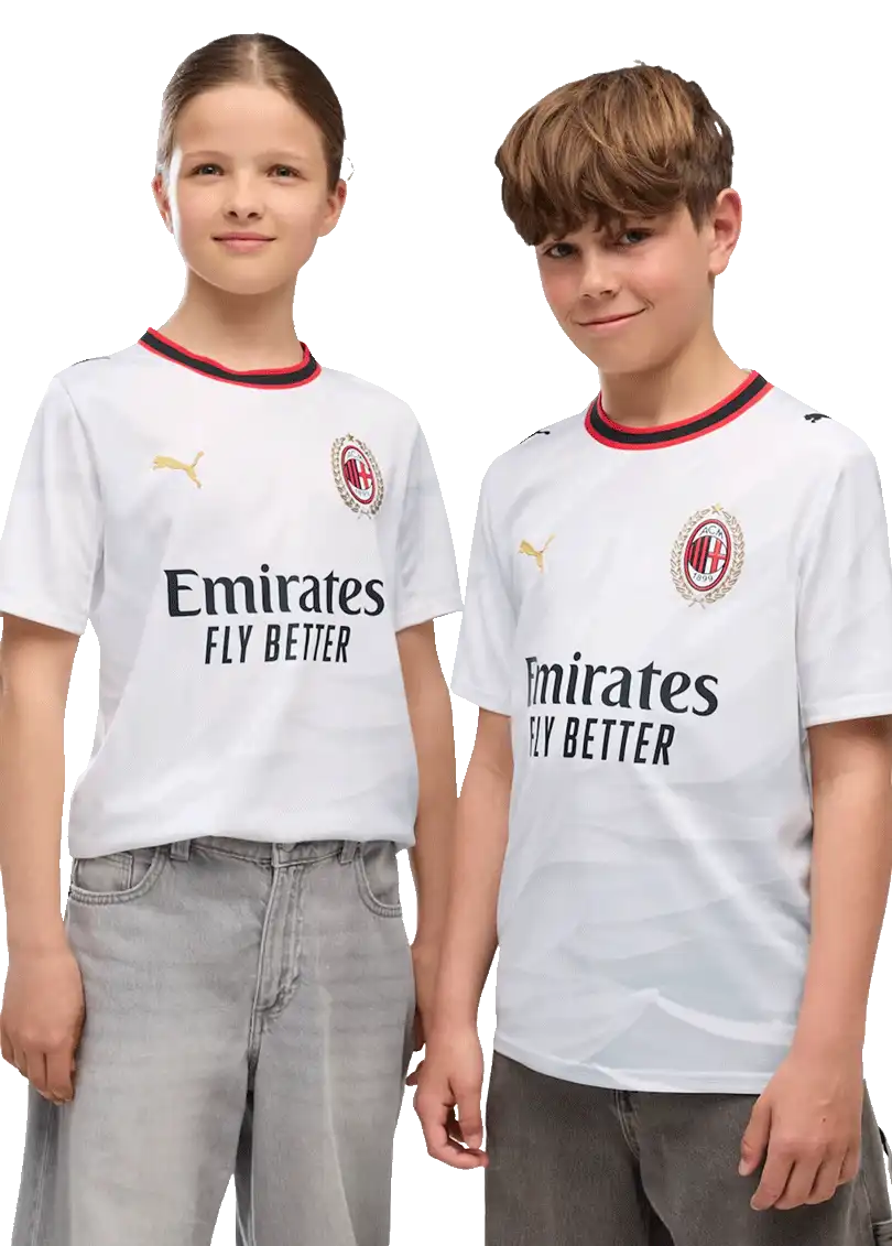 Dětský venkovní fotbalový dres Puma AC Milan 26/27 bílý