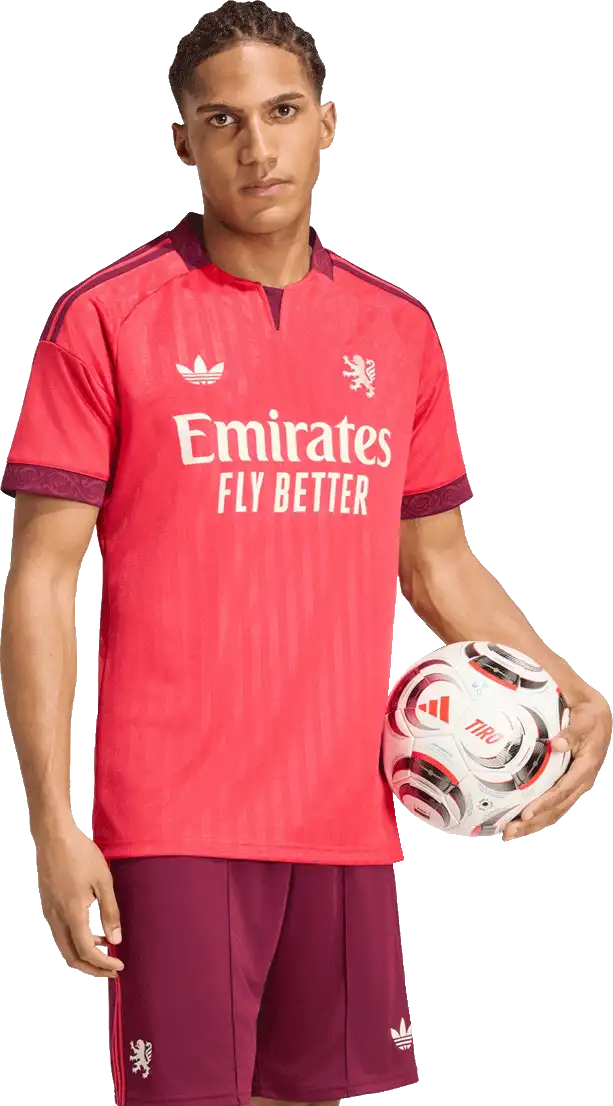 Pánský venkovní fotbalový dres Adidas Olympique Lyon 26/27 červený