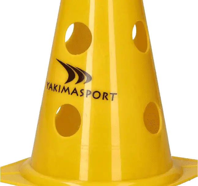 Kužel s otvory 23 cm Yakimasport žlutý
