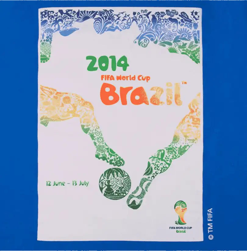 Pánské fotbalové retro tričko COPA Brazil 2014 World Cup modré