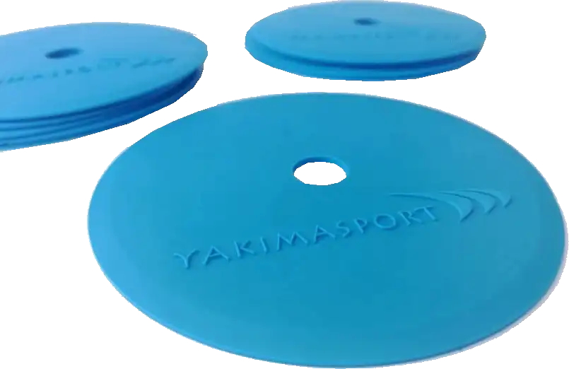 Vytyčovací mety Yakimasport ploché sada 10 ks modré 15 cm