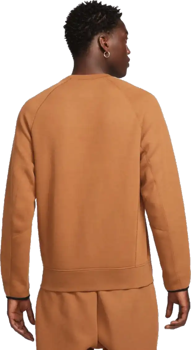 Pánská mikina Nike Sportswear Tech Fleece Crew hnědá