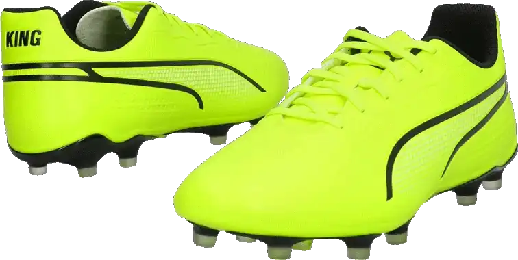 Pánské kopačky lisovky Puma King Match FG/AG limetka