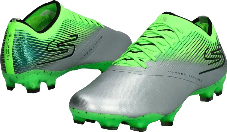 Pánské kopačky lisovky Skechers Razor FG stříbrno-zelené