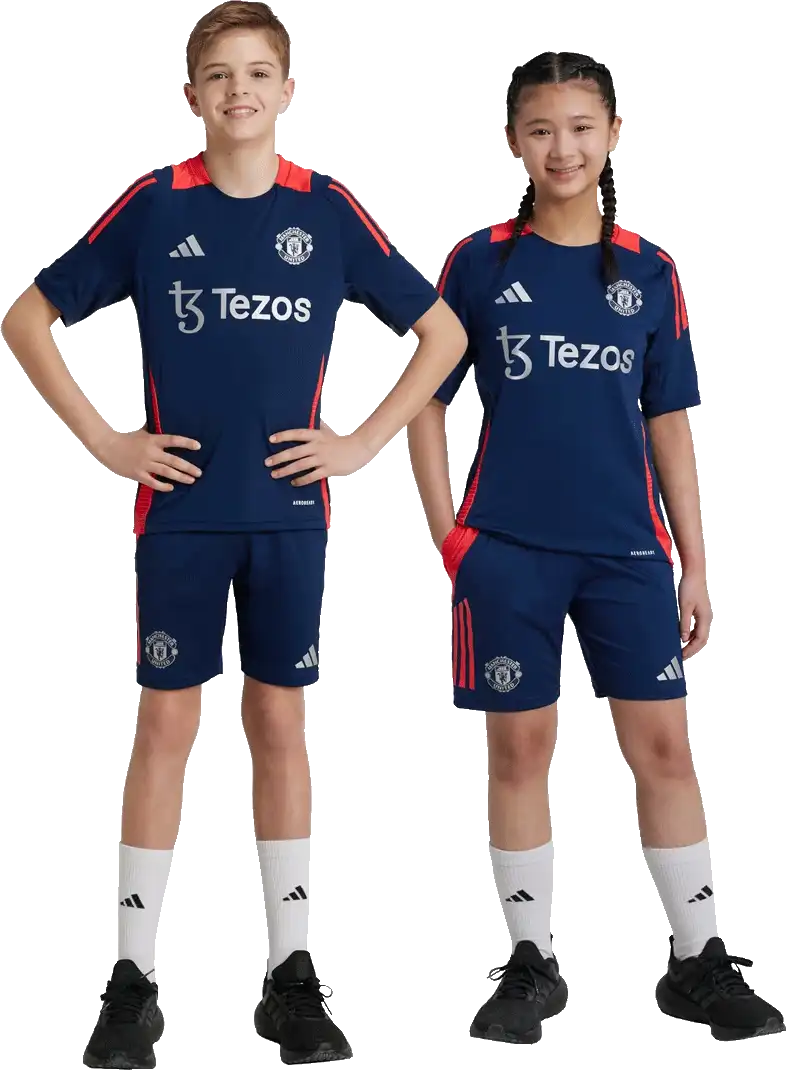 Dětské tréninkové šortky Adidas Manchester United 24/25 modré
