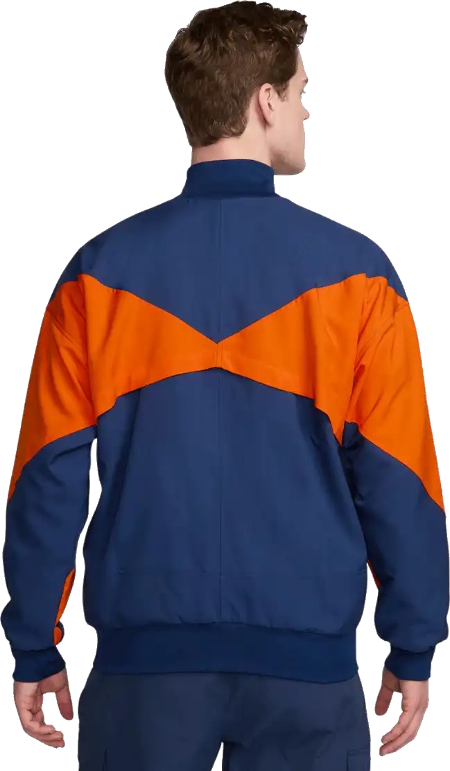 Pánská fotbalová bunda Nike Nizozemí 2024 Anthem modro-oranžová