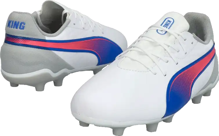 Dětské kopačky lisovky Puma King Match FG/AG bílé