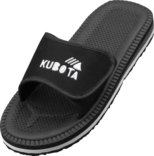 Unisex pantofle Kubota na suchý zip černé