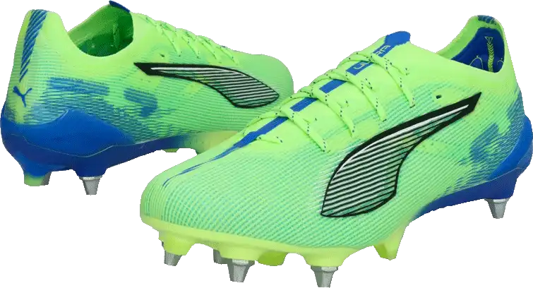 Pánské kopačky kolíky Puma Ultra 5 Ultimate MxSG limetka