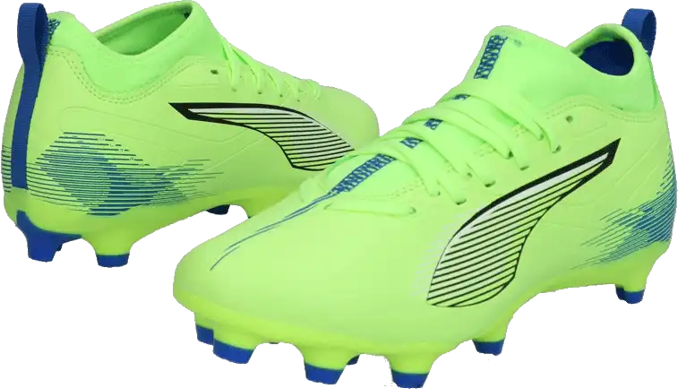 Dětské kopačky lisovky Puma Ultra 5 Match FG/AG limetka