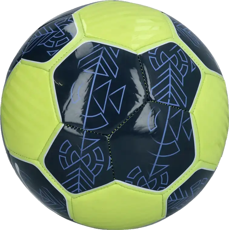 Fotbalový míč Puma Prestige velikost 3 limetkově-modrý