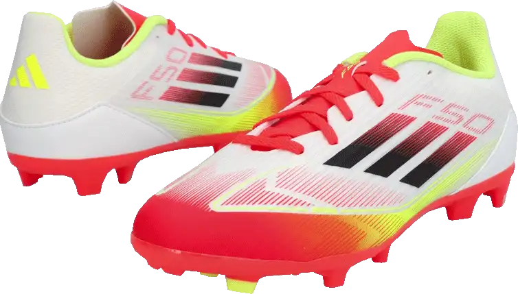 Dětské kopačky lisovky Adidas F50 League FG/MG bílo-červené