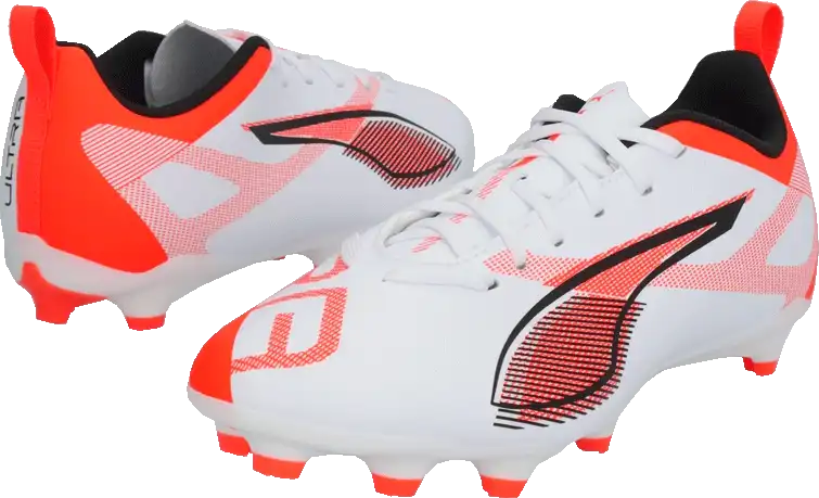 Dětské kopačky lisovky Puma Ultra 5 Play FG/AG bílo-červené