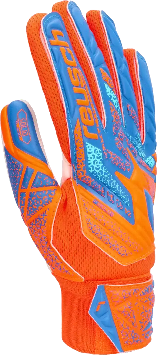 Dětské rukavice Reusch Attrakt Starter Solid Finger Support modro-oranžové