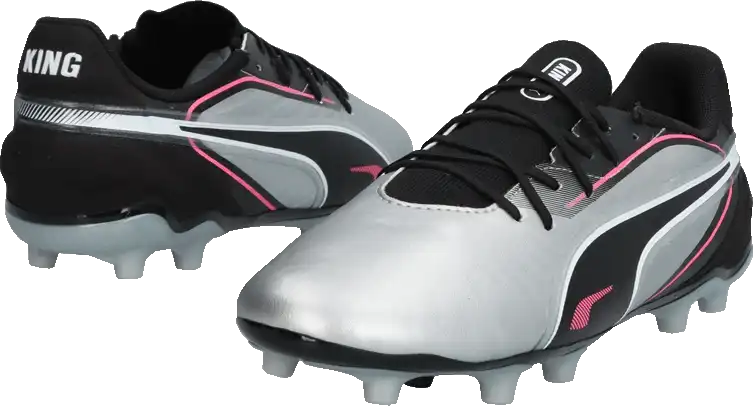 Dětské kopačky lisovky Puma King Match FG/AG černo-šedé