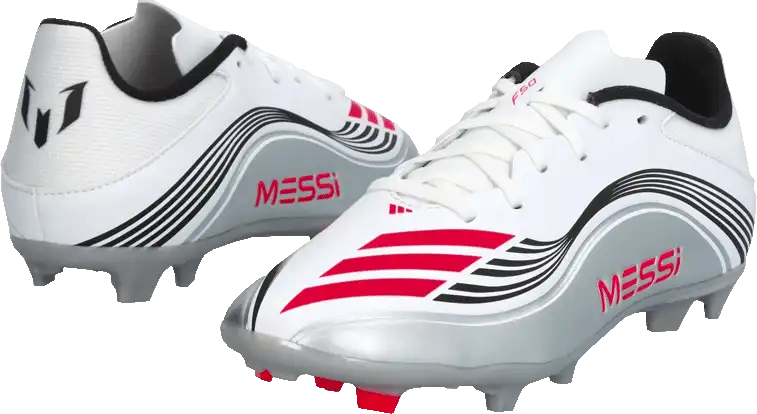 Dětské kopačky lisovky Adidas F50 League Messi FG/MG stříbrné2