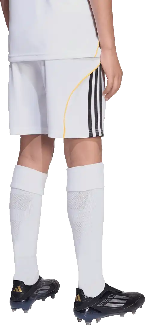 Dětské domácí fotbalové šortky Adidas Real Madrid 25/26 bílé