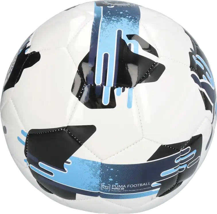 Fotbalový míč Puma Manchester City 25/26 Orbita 6 velikost 5 bílo-černý