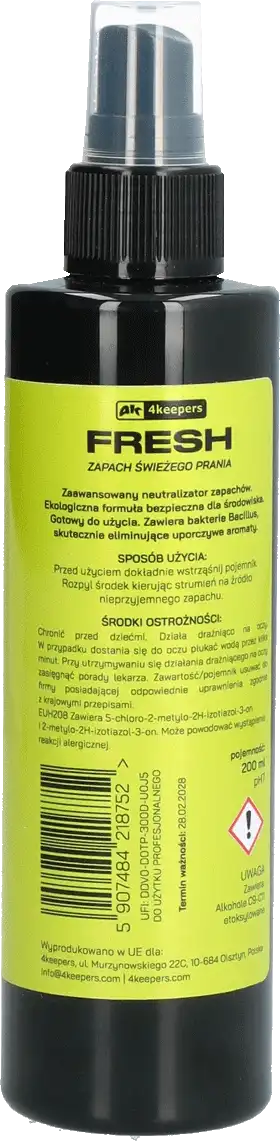 Sprej na brankářské rukavice 4keepers Fresh 200 mililitrů černý