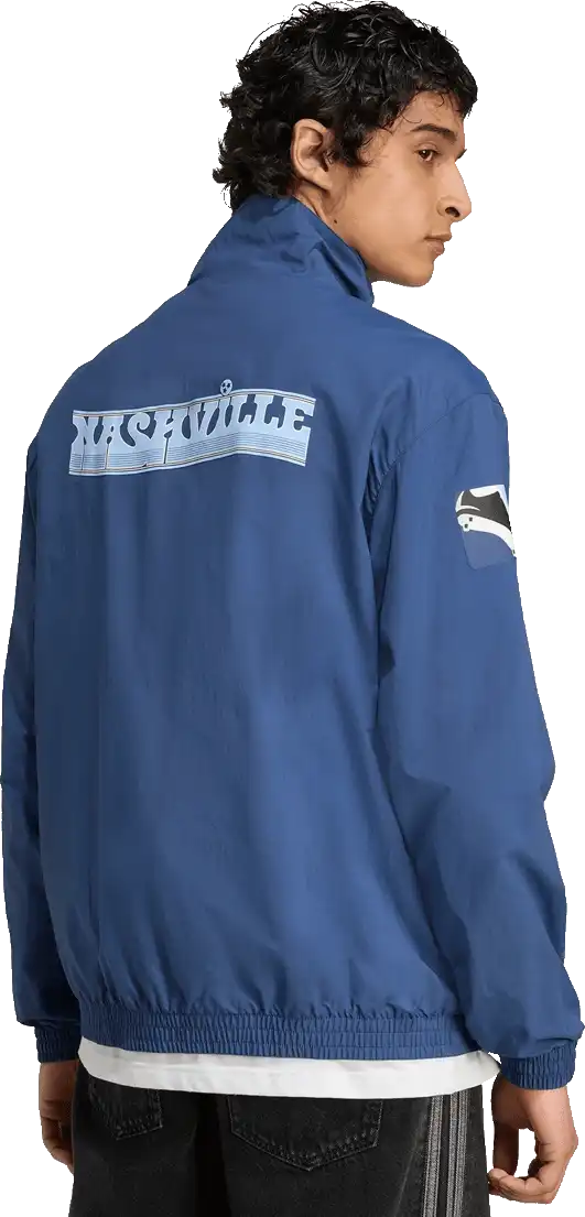 Pánská bunda Adidas Nashville SC 25/26 Anthem Full-Zip modrá