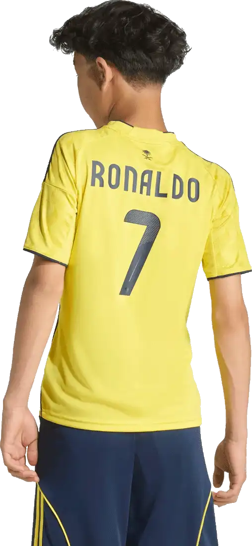 Dětský domácí fotbalový dres Adidas Al-Nassr 25/26 Ronaldo 7 žlutý