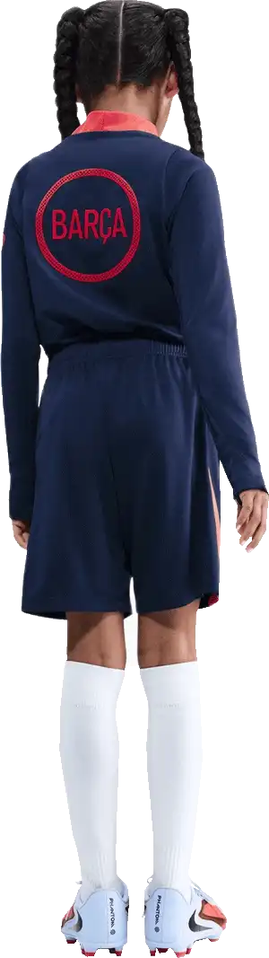 Dětské fotbalové šortky Nike FC Barcelona 25/26 Strike tmavě modré