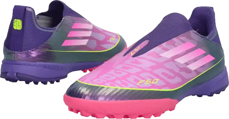 Dětské kopačky turfy Adidas F50 League Lamine Yamal LL TF fialové