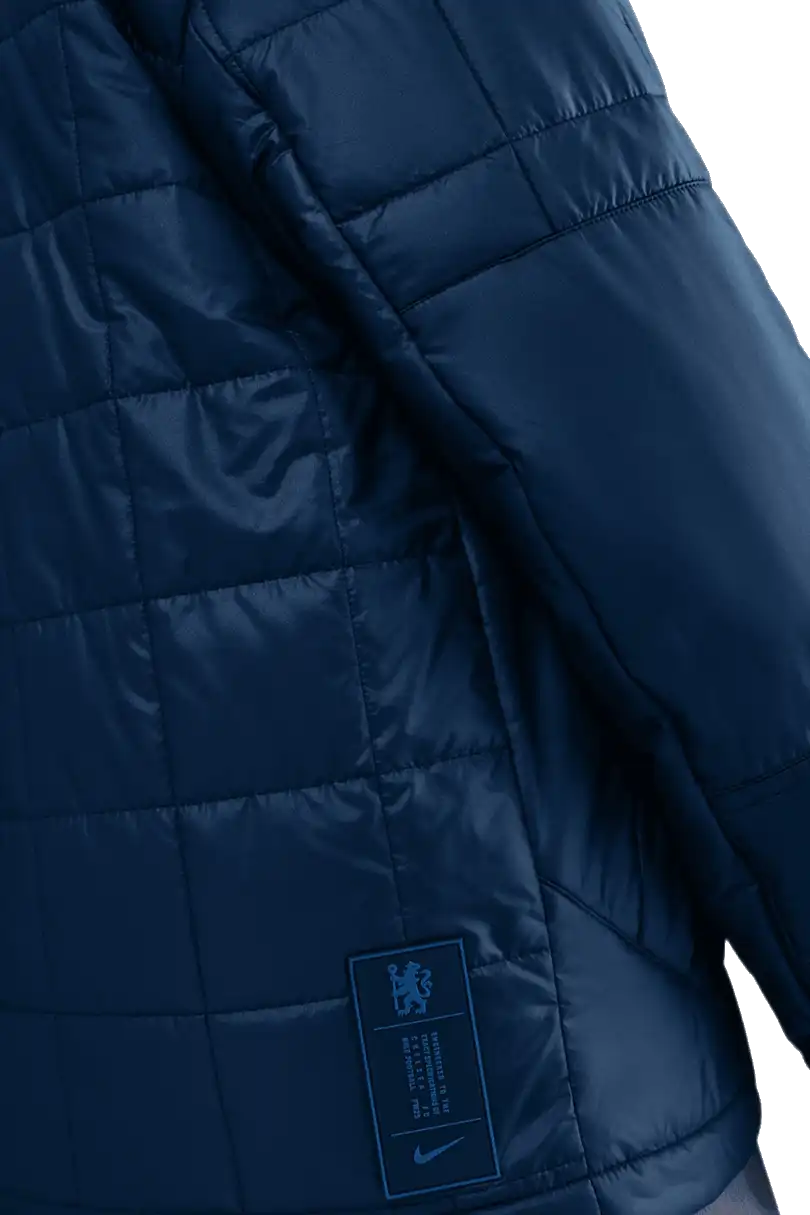 Pánská bunda s kapucí Nike Chelsea FC 25/26 Synthetic Fill modrá