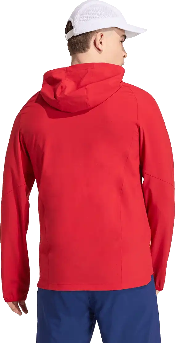 Pánská bunda větrovka Adidas Španělsko 2026 Tiro Travel Full-Zip červená