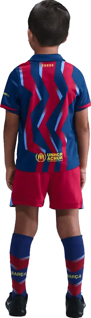 Dětská čtvrtá souprava Nike Nike FC Barcelona 25/26 malé děti modro-červená