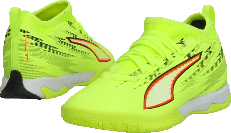 Dětské sálové kopačky Puma Ultra 6 Match+ Mid IT limetka