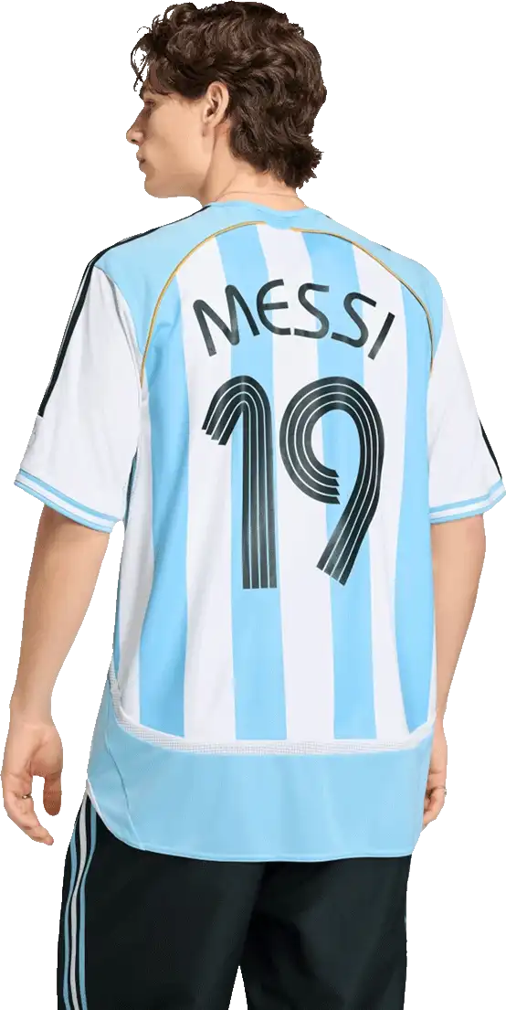 Pánský domácí fotbalový dres Adidas Argentina 2026 Messi bílo-modrý