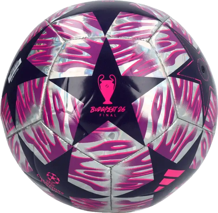 Fotbalový míč Adidas UCL Training Foil 25/26 Final velikost 5 fialový