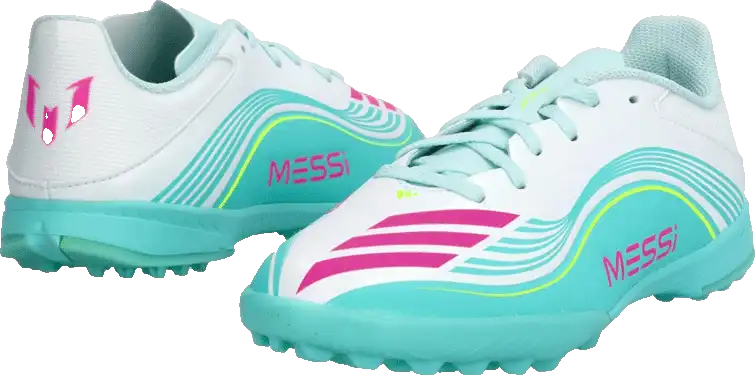 Dětské kopačky turfy Adidas F50 League Messi TF bílo-mátové