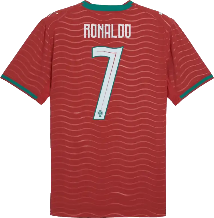 Pánský domácí zápasový dres Puma Portugalsko 2026 Ronaldo 7 červený