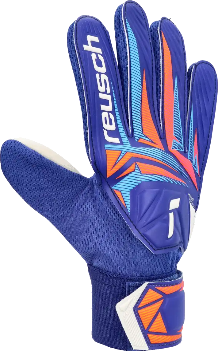 Dětské brankářské rukavice Reusch Attrakt Starter Solid modré3