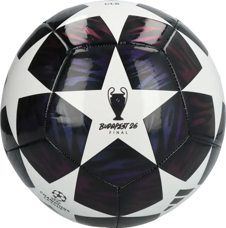 Fotbalový míč Adidas UCL Club 25/26 Final velikost 5 bílo-černý