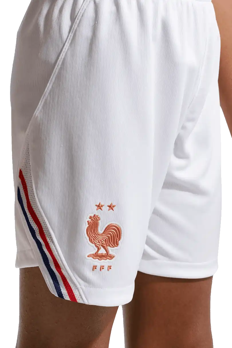 Dětské domácí fotbalové šortky Nike Francie 2026 bílé