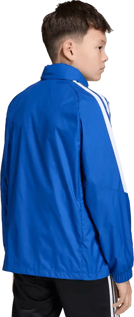 Dětská bunda větrovka s kapucí Adidas Tiro 26 League Windbreaker modrá