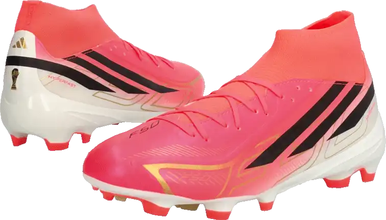 Pánské kopačky lisovky Adidas F50 League Hyperfast Mid FG růžové