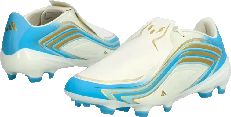 Pánské kopačky lisovky Adidas F50 League Messi FG bílo-blankytné