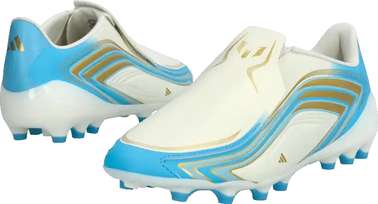Dětské kopačky lisovky Adidas F50 League Messi LL AG bílo-blankytné