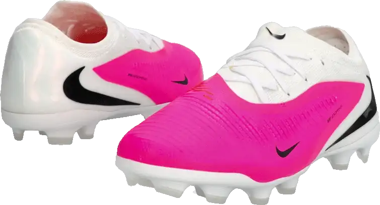 Dětské kopačky lisovky Nike Phantom 6 Low Pro FG bílo-růžové
