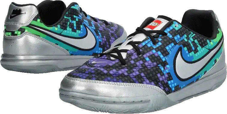 Dětské sálové kopačky Nike x LEGO Streetgato modro-stříbrné