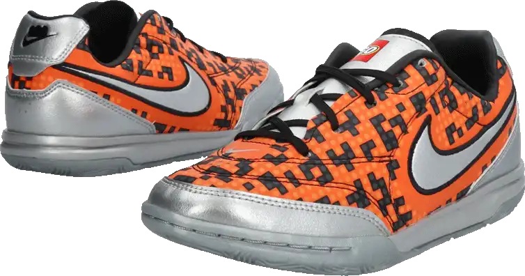 Dětské sálové kopačky Nike x LEGO Streetgato oranžovo-stříbrné