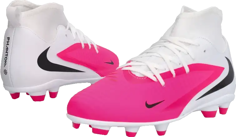 Pánské kopačky lisovky Nike Phantom 6 High Club FG/MG bílo-růžové