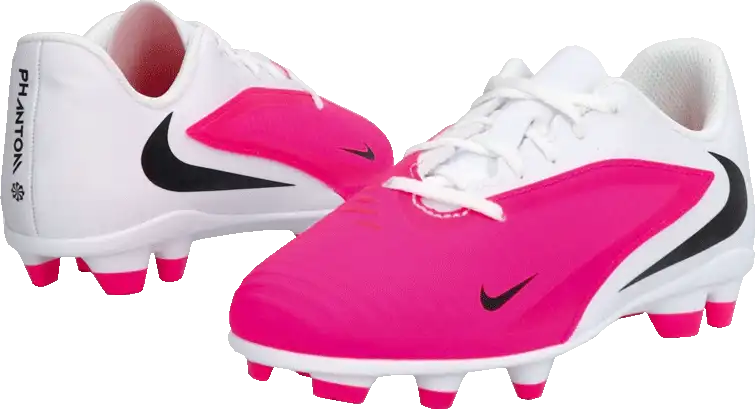 Dětské kopačky lisovky Nike Phantom 6 Low Club FG/MG bílo-růžové